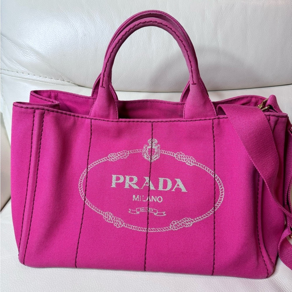 Prada Canapa denim tote pre-loved